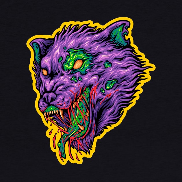 Zombie Wolf Scary Zombie Wolf by GRADA